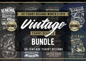101 Vintage Tshirt Designs Bundle 3