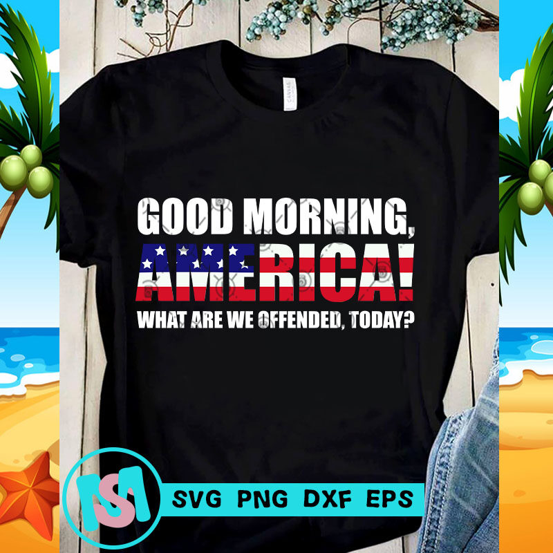 Good Morning America What Are We Offended Today SVG, America SVG, Quote SVG