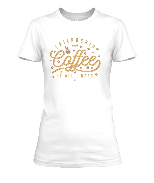 FRIENDSHIP AND COFFEE VINTAGE - Buy t-shirt designs