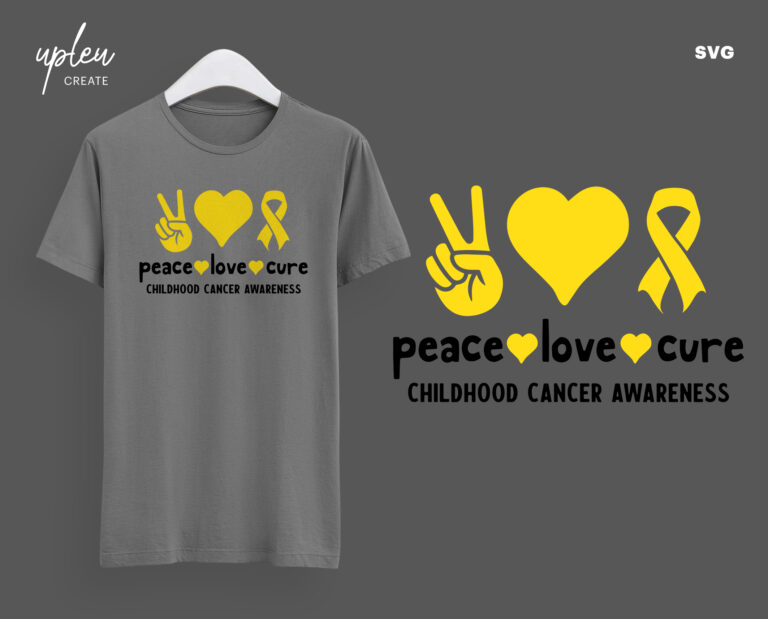 Download Peace Love Cure Childhood Cancer Awareness Svg Cancer Ribbon Svg Awareness Ribbon Svg Buy T Shirt Designs