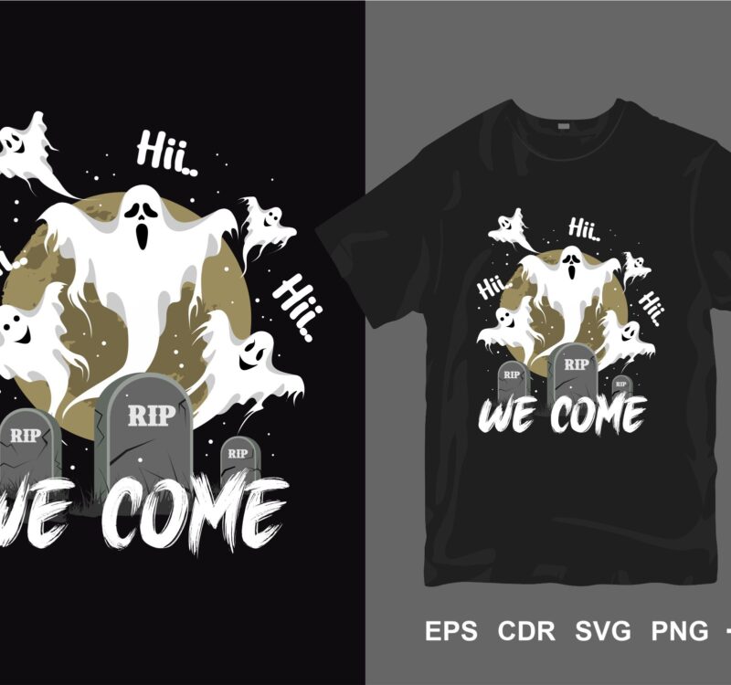 Download Ghost Scream T Shirt Design Vector Halloween T Shirt Designs Ghost Cartoon Creepy And Horror Tee Shirt For Commercial Use Eps Cdr Svg Png Buy T Shirt Designs