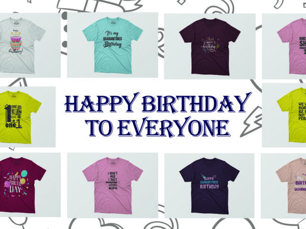 Pack of 10 birthday tshirt design