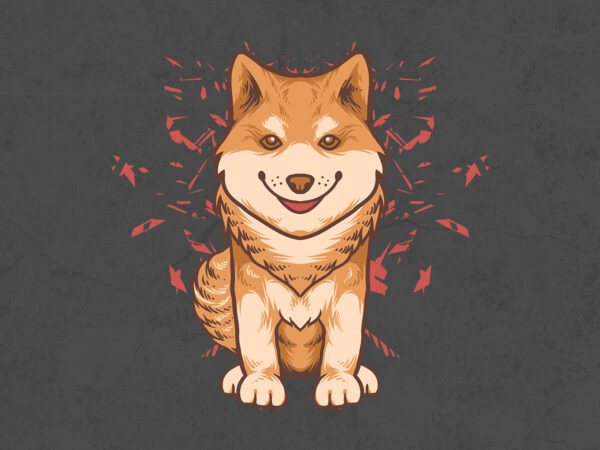 Cute shiba inu t-shirt design