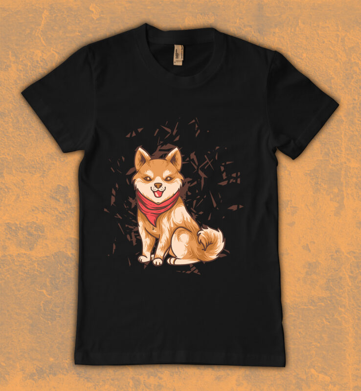 cute shiba inu T-shirt design - Buy t-shirt designs
