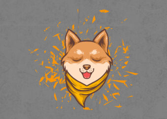 cute shiba inu T-shirt design