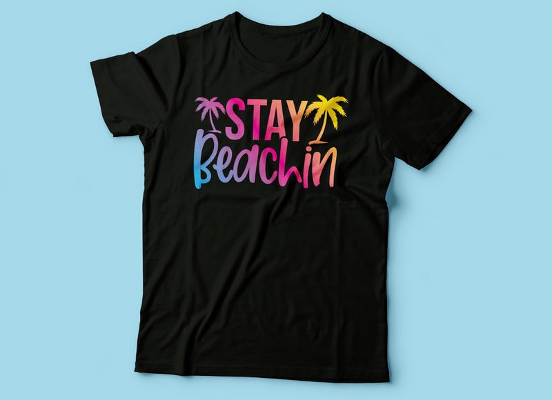 stay beachin neon tshirt style design - Buy t-shirt designs