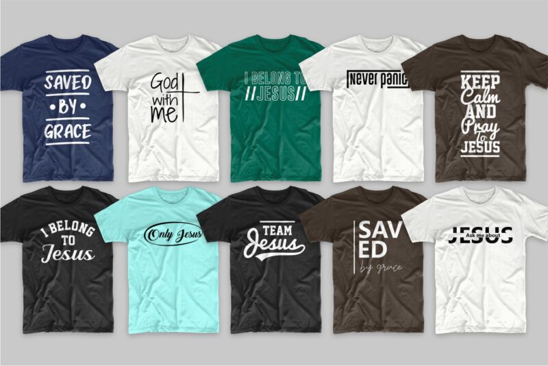 Christian t-shirt designs bundle, 219 Trendy religion t shirt design bundles vector pack SVG PNG ...