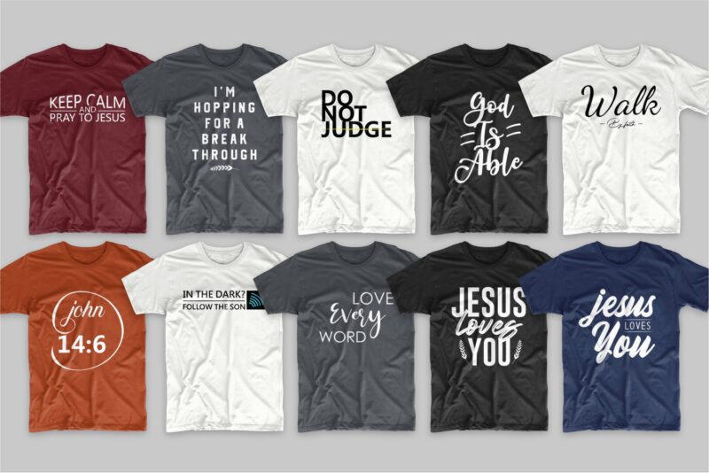 Christian t-shirt designs bundle, 219 Trendy religion t shirt design ...