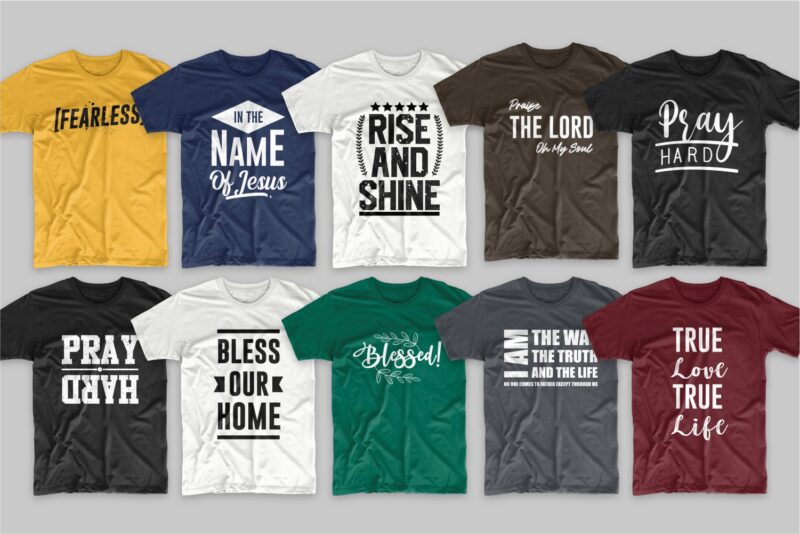 Download Christian t-shirt designs bundle, 219 Trendy religion t shirt design bundles vector pack SVG PNG ...