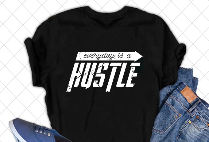 50 Best Selling Hustle T-shirt Design Bundle