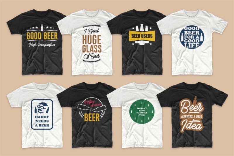 Beer t-shirt designs bundle svg. Beer t shirt design png bundles ...