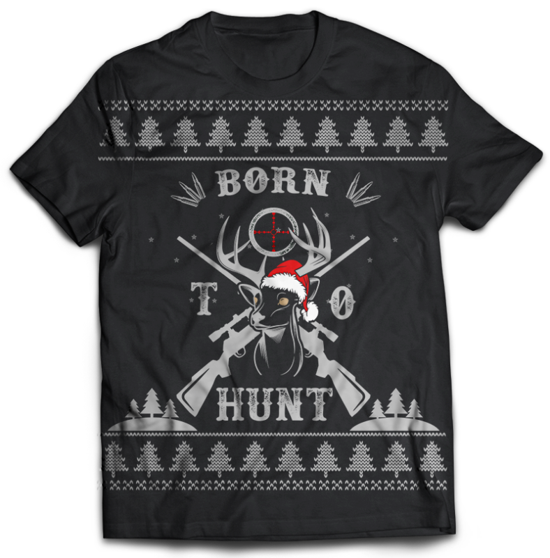 Download 7 deer hunting tshirt designs and christmas bundle png psd file editable texts layer - Buy t ...