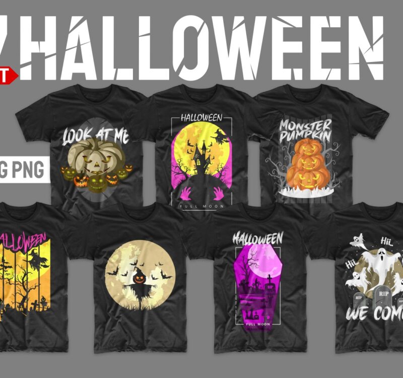 Download Halloween Bundle Svg Png T Shirt Designs Bundles Horror T Shirt Design Illustration Monster T Shirts Pack Vector Buy T Shirt Designs Yellowimages Mockups