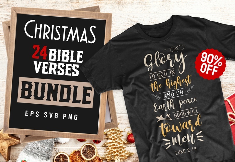 Download Christmas bible verses bundle T-shirt deisgn SVG PNG EPS ...