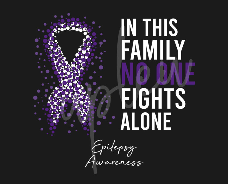 Epilepsy SVG,In This Family No One Fights Alone Svg,Epilepsy Awareness SVG, Purple Ribbon SVG, Fight Cancer svg,Awareness Tshirt svg, Digital Files