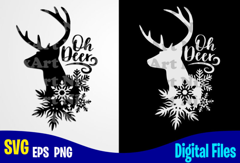 Download Oh Deer Reindeer Snowflakes Christmas Svg Funny Christmas Design Svg Eps Png Files For Cutting Machines And Print T Shirt Designs For Sale T Shirt Design Png Buy T Shirt Designs