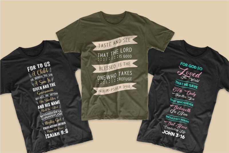 Christmas bible verses bundle T-shirt deisgn SVG PNG EPS, Typography lettering t shirts designs bundles, Bible verses bundle svg vector