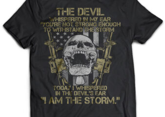 the devil skull army veteran tshirt design psd file editable text#32