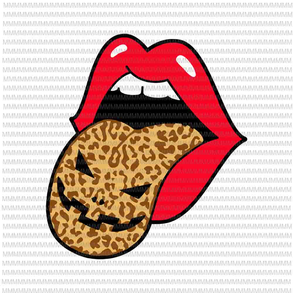 Download Pumpkin Tongue With Leopard Lips Halloween svg, Lips ...