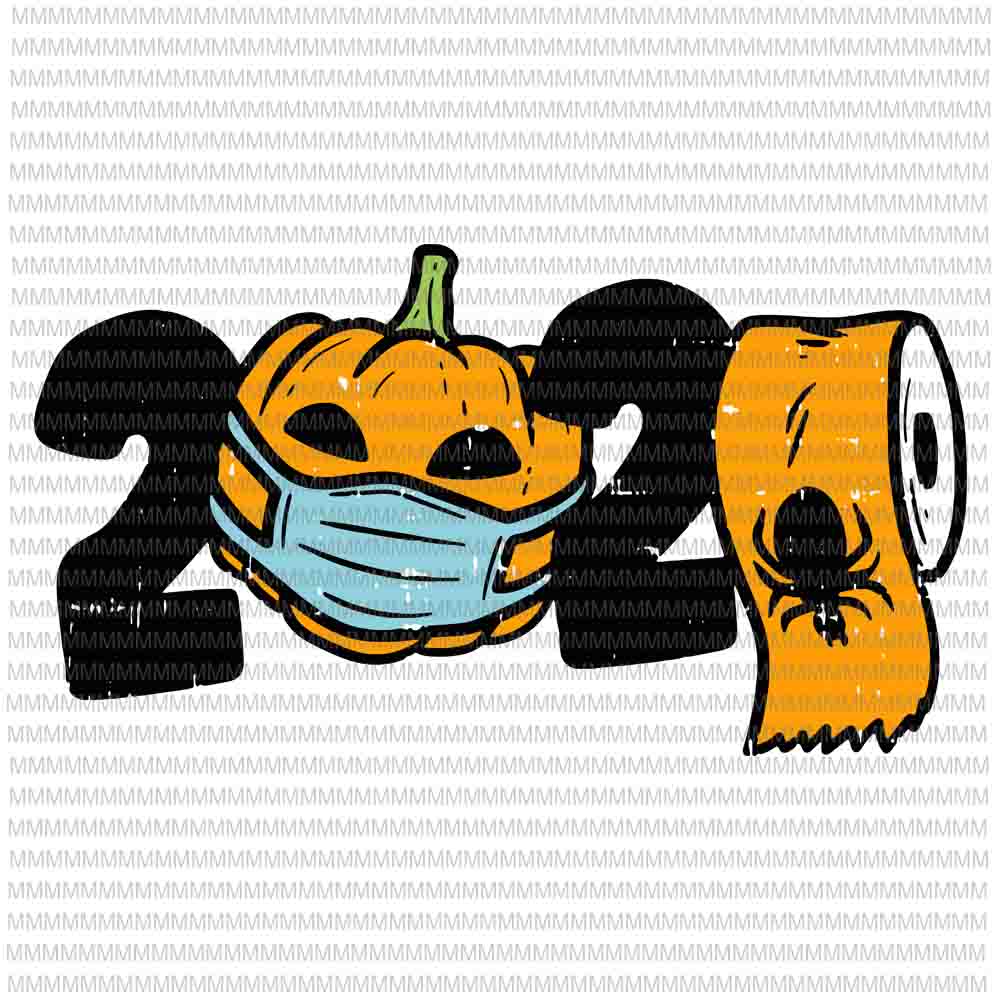 Download 2020 Pumpkin In Mask Toilet Paper Halloween Quarantine svg ...