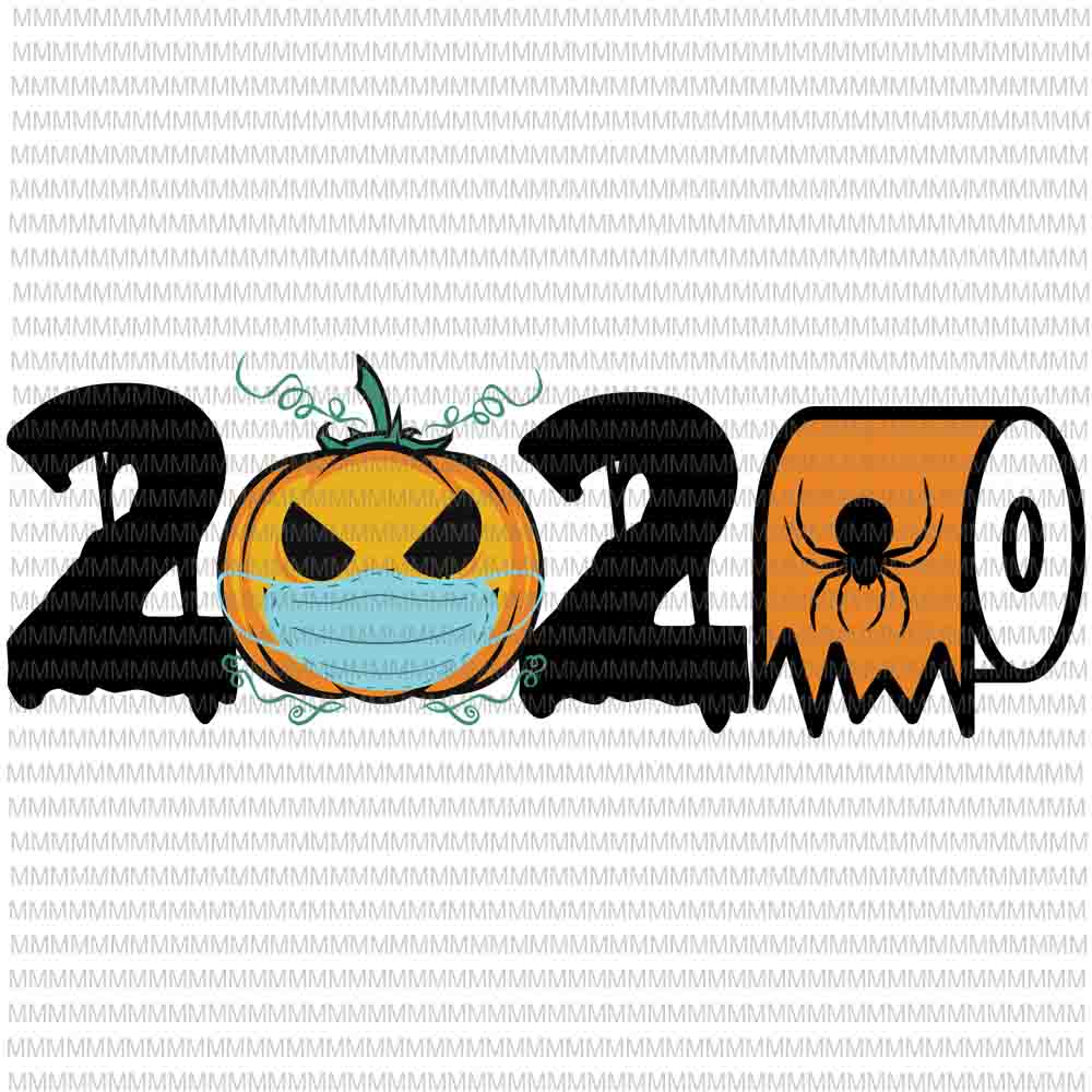 Download 2020 Pumpkin In Mask Toilet Paper svg, Halloween ...