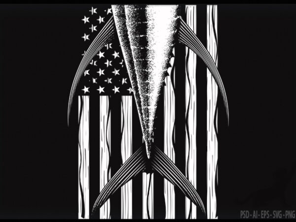 Americanfin t shirt vector