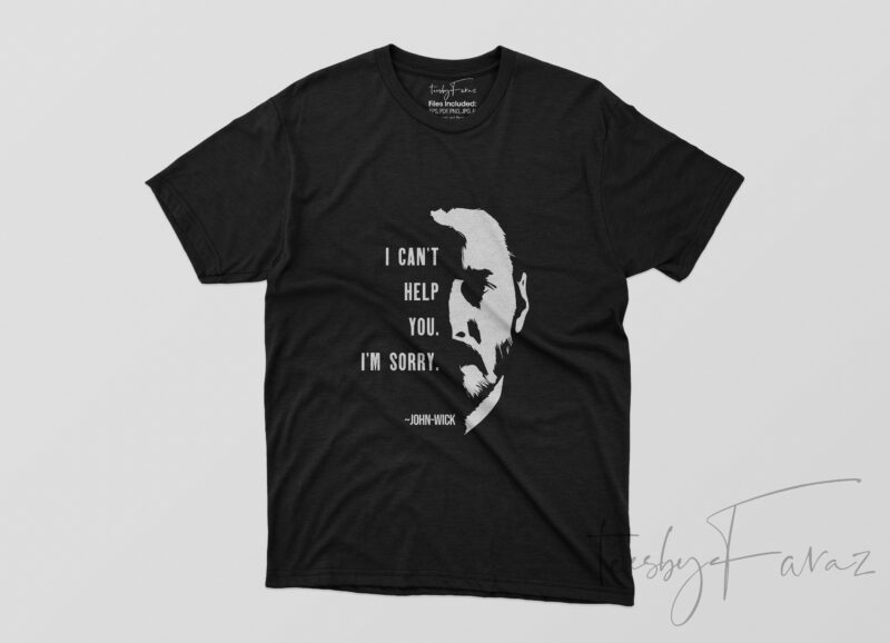 John Wick Inspired | Quotes Pack of 12 T shirt Design commercial use t-shirt design