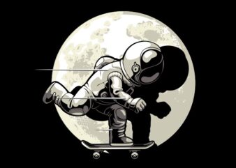 Astronaut and skateboard