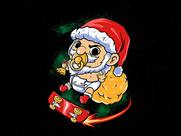 Baby santa t shirt template