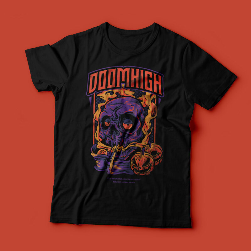 Doom High Halloween Theme T-Shirt Design - Buy t-shirt designs