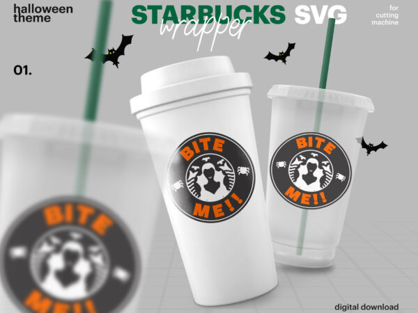 Starbucks Full Wrap Template Svg,For Starbucks 24 oz Venti Cold Cup  Template Svg+16 oz Hot Cup Template Svg