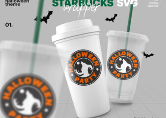 Starbucks SVG, Logo And Wrap Starbucks Halloween SVG, Reusable Starbucks Cup SVG, Starbucks Venti Cup, Starbucks Grande Cup,Svg Png Cut File