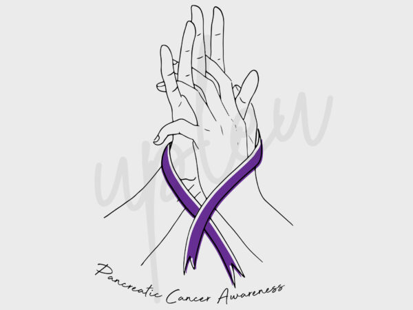 Line art pancreatic disease svg, pancreatic disease awareness svg, purple ribbon svg, line art svg, fight cancer svg, awareness tshirt svg