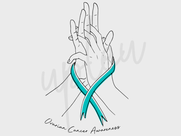 Line art ovarian cancer svg, ovarian cancer awareness svg, teal ribbon svg, fight cancer svg, line art svg, awareness tshirt svg, cricut