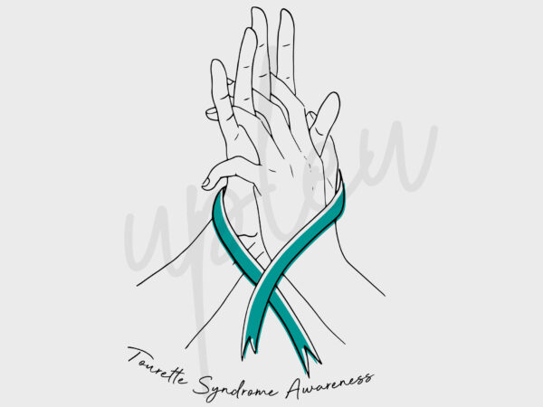 Line art tourette syndrome svg, tourette syndrome awareness svg, teal ribbon svg,digital files, line art svg, silhouette,cricut file t shirt vector graphic