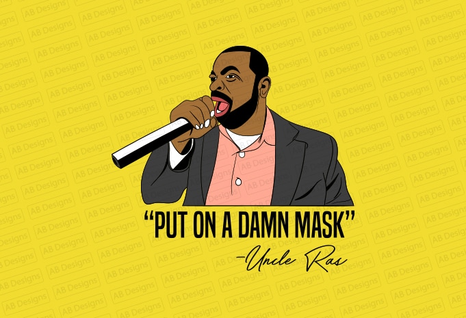 Put on a damn mask uncle Ras Baraka T-Shirt Design