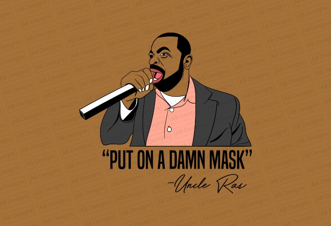 Put on a damn mask uncle Ras Baraka T-Shirt Design