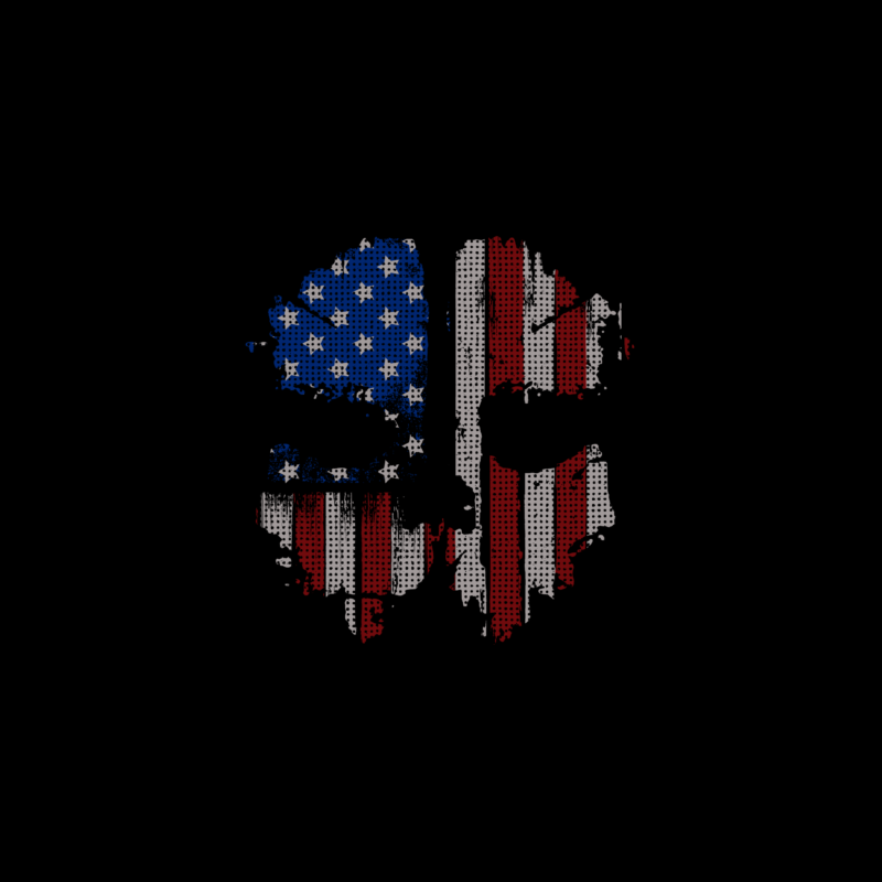 American skull t shirt design for download