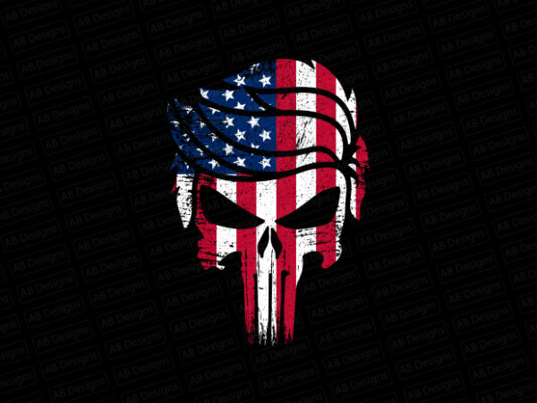 Donald trump american flag skull, american flag, usa flag, united state flag, usa trump flag t-shirt design