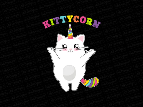 Cat, kittycorn, kitty cat t-shirt design