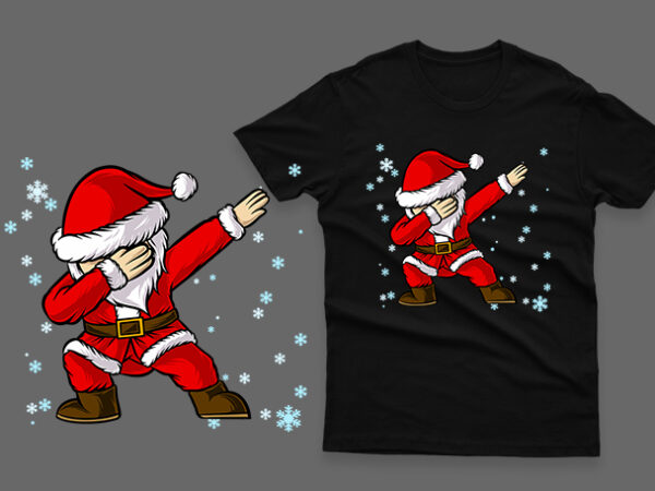 Santa claus dab hand drawn 100% vector ai, eps, svg, png transparent background