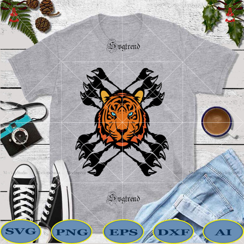 Download Tiger S Face And The Deadly Weapon Are Claws Tiger Svg Tiger Vector Tiger Logo Tiger Png Tiger Face Svg Tiger Face Vector Tigers Are Wild Beasts That Need To Be Protected Svg