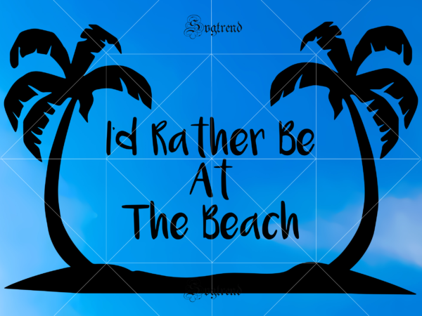 Friday freebie svg, i’d rather be at the beach svg, beach svg, beach with coconut trees svg, friday i’d rather be at the beach vector, freebie svg, friday freebie vector,