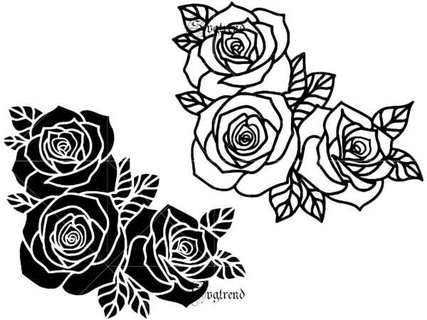 Free Free 350 Silhouette Rose Flower Svg SVG PNG EPS DXF File