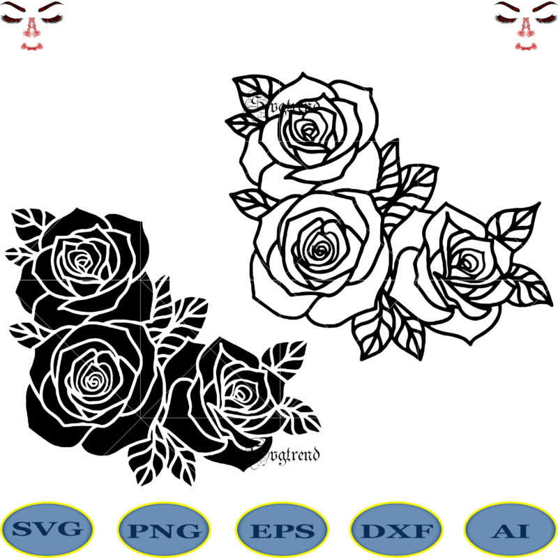 Download 2 Bundles T Shirt Designs Roses Vector Roses Vector Roses Logo Roses Vine Flower Svg Rose