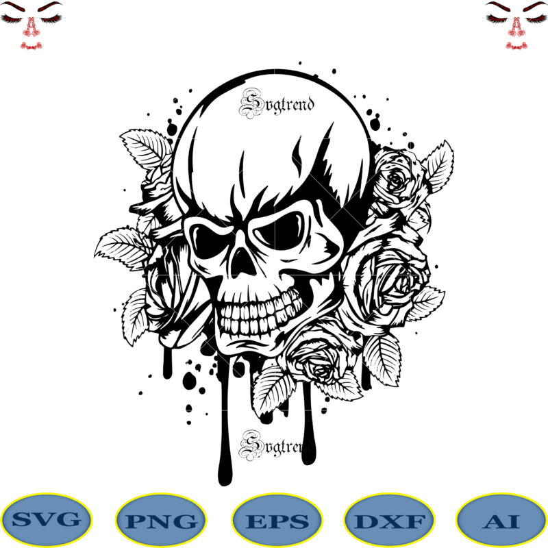 Free Free 115 Flower Skull Svg SVG PNG EPS DXF File