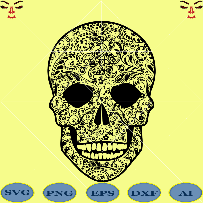 Create skulls with plants Svg, Create skulls with plants vector, Skull with flower vector, Sugar Skull Svg, Skull Svg, Skull vector, Sugar skull art vector, Skull with flower Svg, Skull