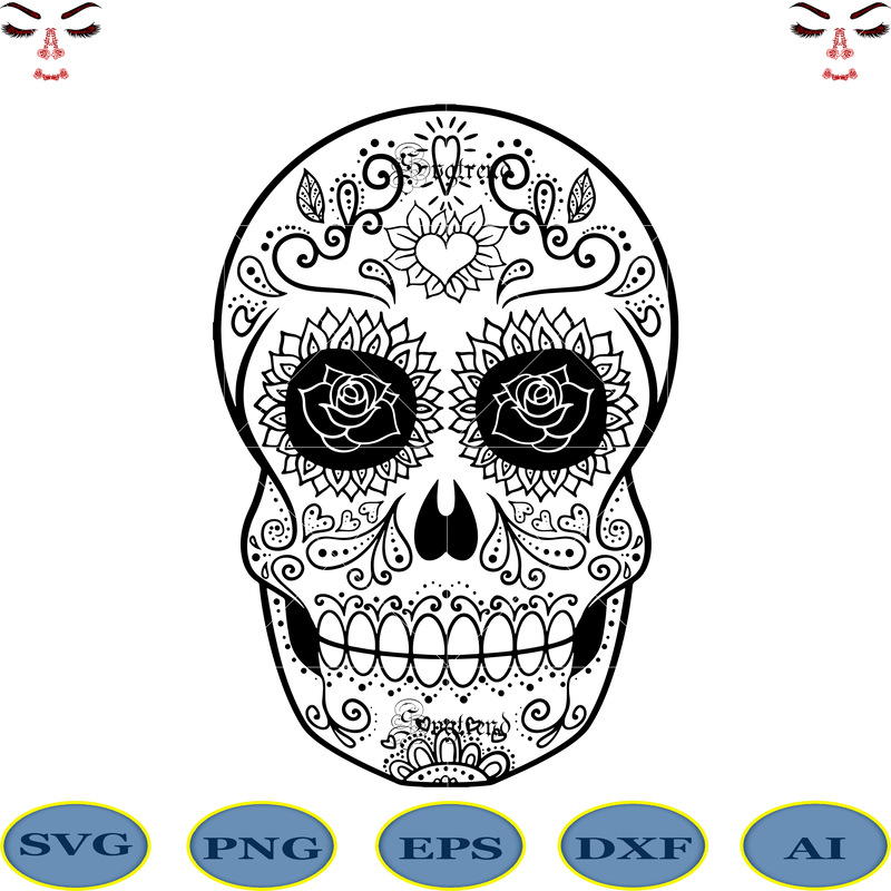 sugar skull, remember to live, calavera day of the dead svg - SVG