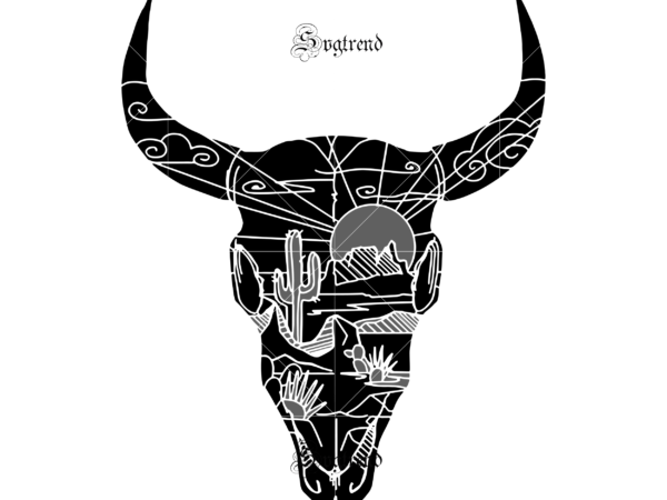Bull Svg Cut file, Bull Head Svg for Shirt, Animal Face, Cow