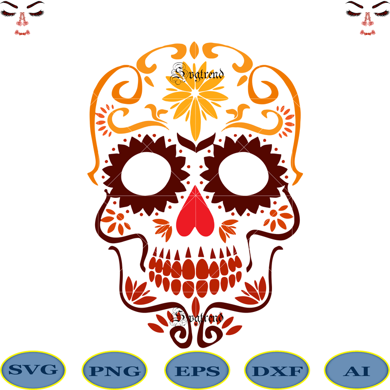 Download Halloween, Sugar Skull Svg, Sugar Skull vector, Sugar ...